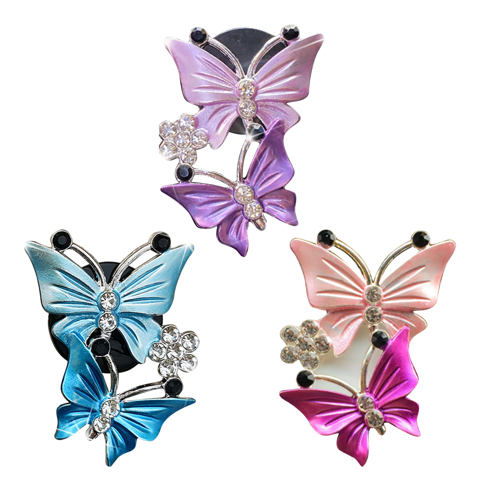 

New Fashion Car Air Vent Clip Charm Bling Butterfly Car Air Fresheners Vent Clips Air Outlet Freshener Perfume Clip Car Styling