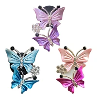 new fashion car air vent clip charm bling butterfly car air fresheners vent clips air outlet freshener perfume clip car styling