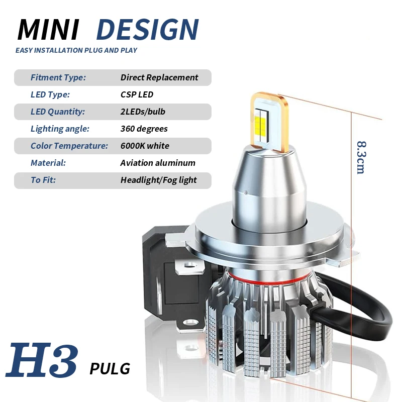 2X фонари головного света H4 H3 для Toyota Land Cruiser Prado J120 2003 2004 2005 2006 2007 2008