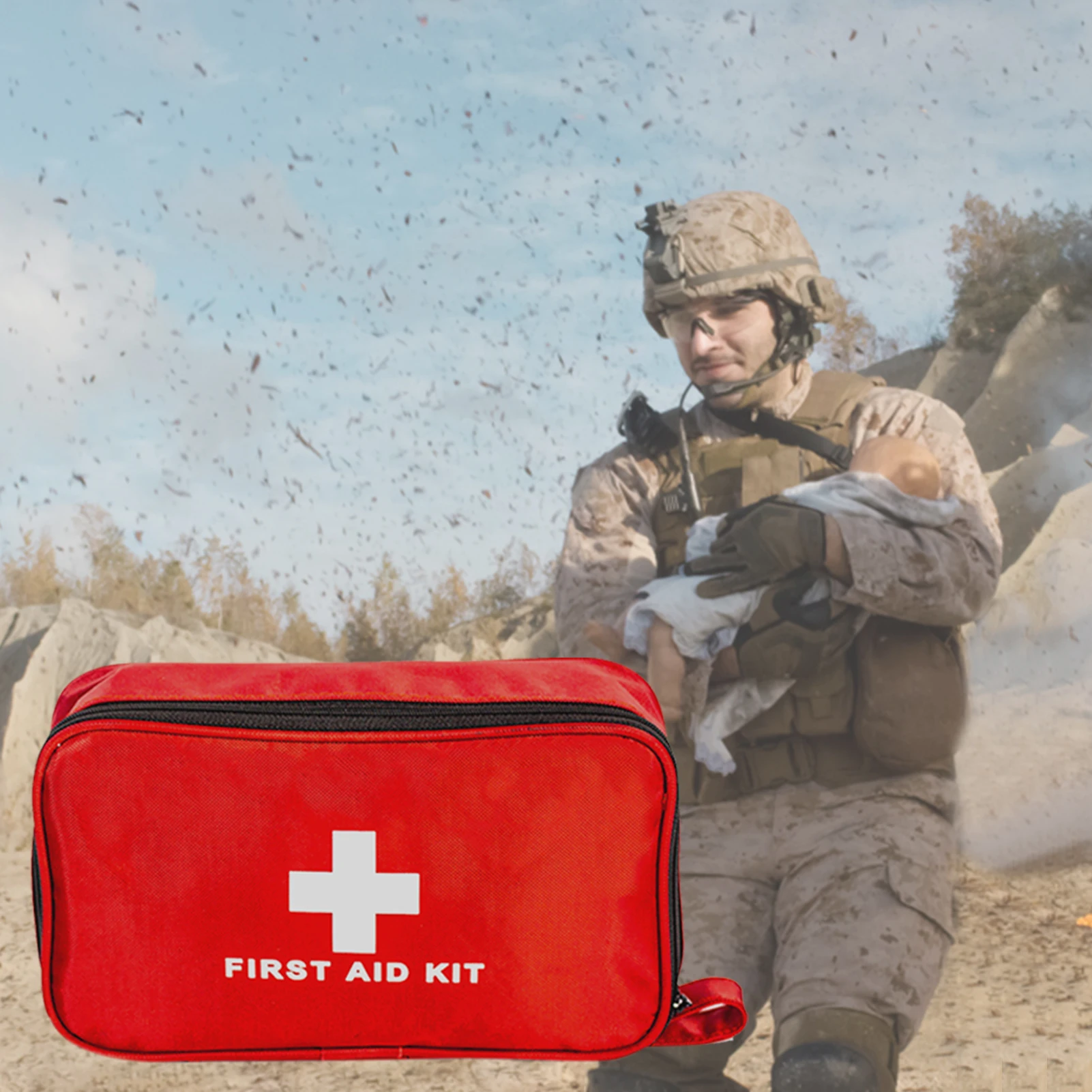 

30 Items/184pcs First Aid Kits Medicine Survival Kit Portable EVA Storage Bag Emergency for Home Outdoor Sports Emergency Kit