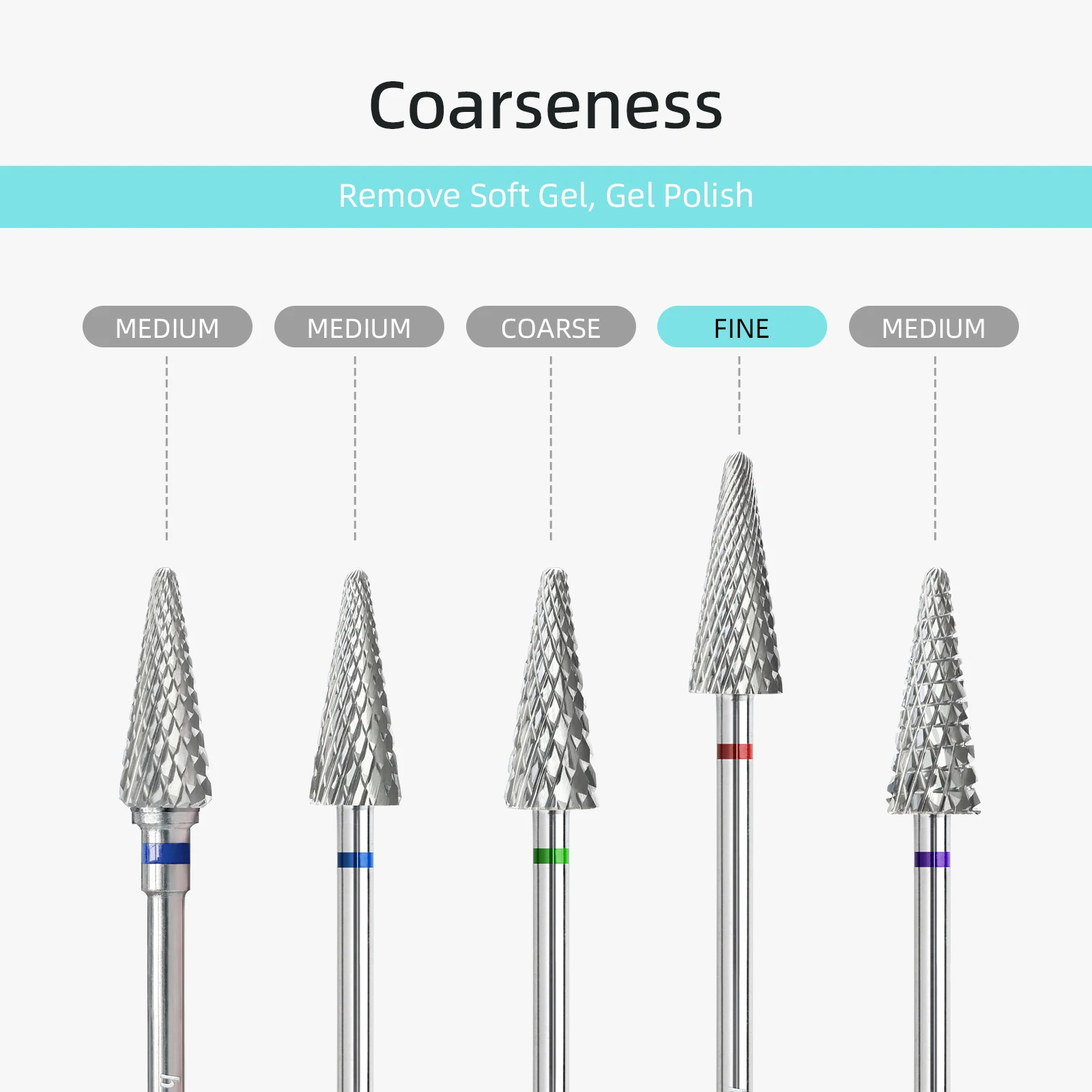 Сверла для маникюра HYTOOS карбидные насадки 15 мм 3/32 дюйма
