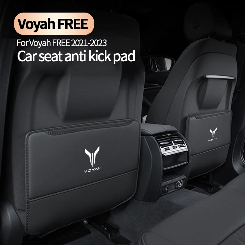 

Car Seat Back PU Leather Protector Cover Dust-proof Kick Mat Protect From Mud Dirt Waterproof For Voyah FREE 2021 2022 2023