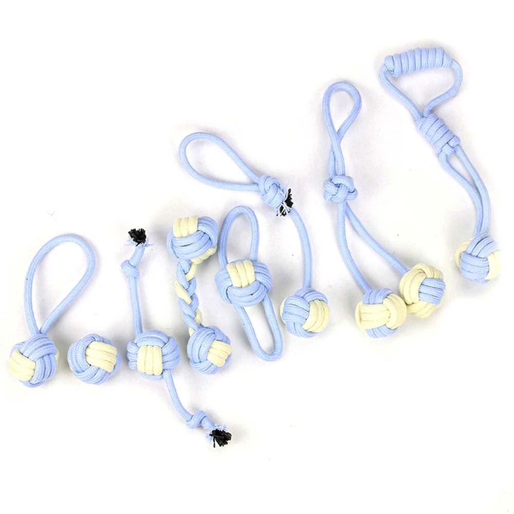 Интерактивная хлопковая подставка для маленьких и больших собак, прочная игрушка-мяч, тянущаяся война, прочные товары для собак, чихуахуа, мопса, бишон