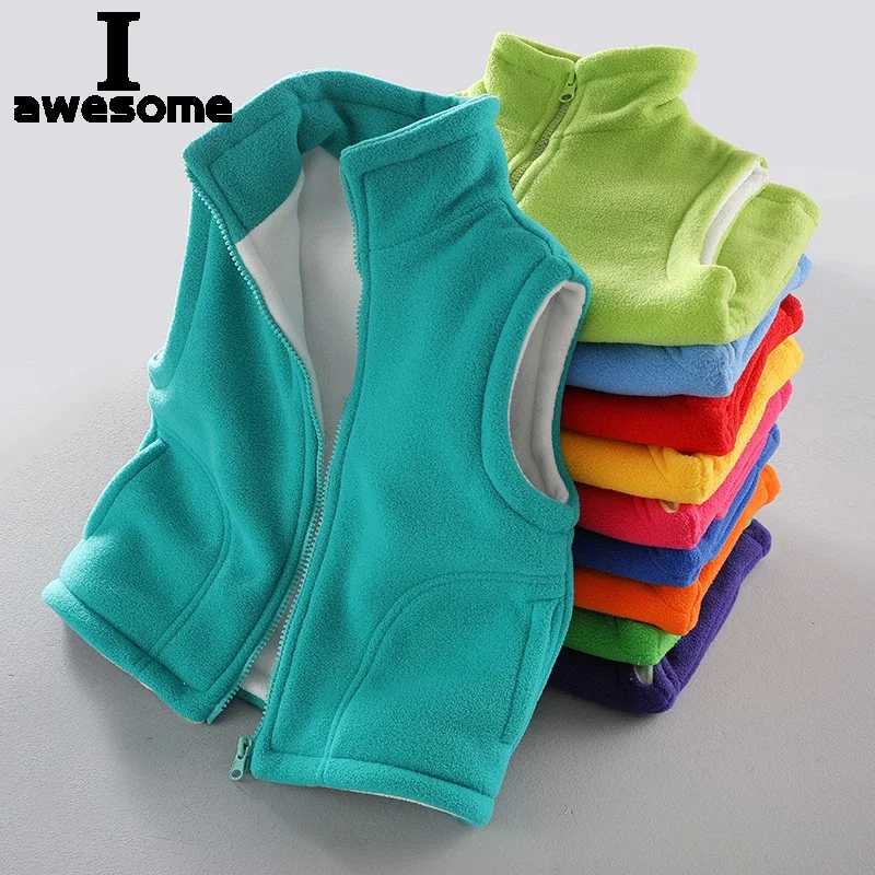 Купи Children Vest Kids Outerwear Waistcoats Sleeveless Jackets Children's Vest for Boy Girl Polar Fleece Baby Kids Vest Warm Winter за 171 рублей в магазине AliExpress