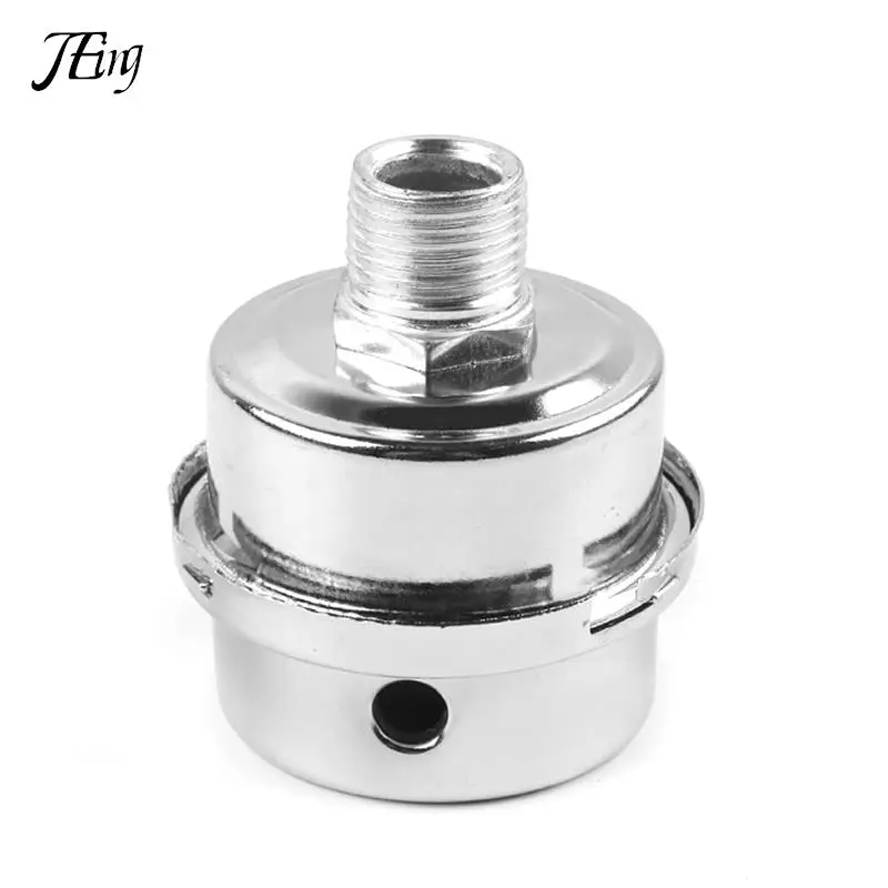Parts Metal Air Compressor Intake Filter Noise Muffler Silencer Thread Black/silver