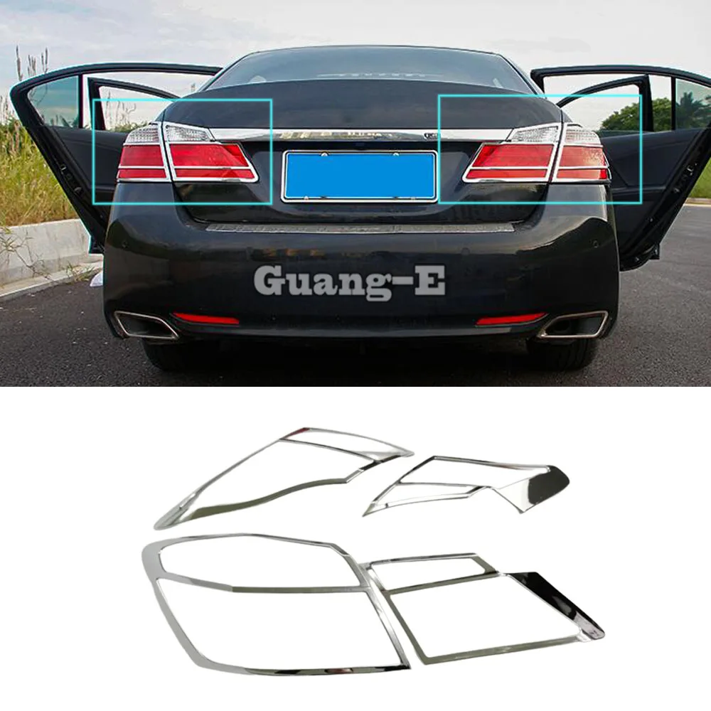 

For Honda Accord Sedan 9th 2014 2015 2016 2017 Car Body Rear Tail Back Light Lamp Frame Stick Styling ABS Chrome Cover Trim 4pcs