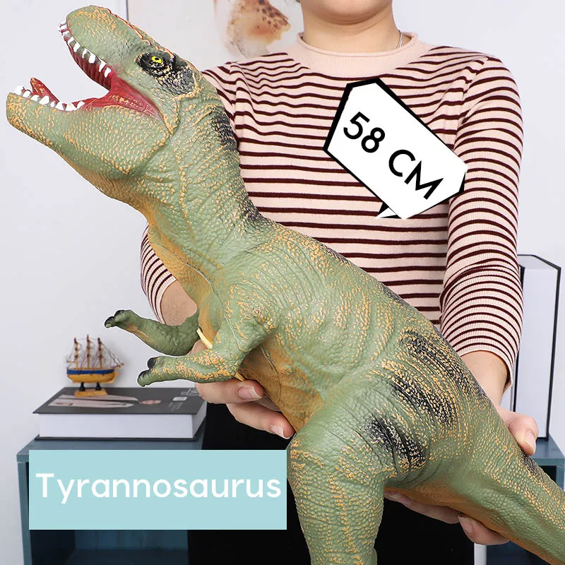 

68CM Big Size Dinosaur Toy Jurassic Park Tyrannosaurus Rex Soft Puppets Velociraptor Shark Dinosaur Worlds Model Toys for Boys