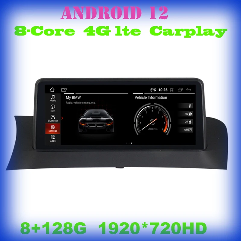 

8 Core Android 12 Car radio Multimedia GPS Player for BMW X3 X4 F25 F26 CIC NBT system wtih carplay 4G lte 1920*720 8+128G