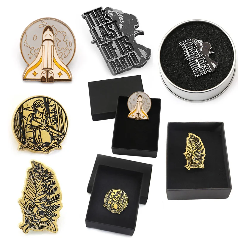 

New Arrival The Last Of Us Ellie Breastpin Tlou Spacecraft Round Brooch Bag Decoration Gold Gift For Women Men Brooch Trinket
