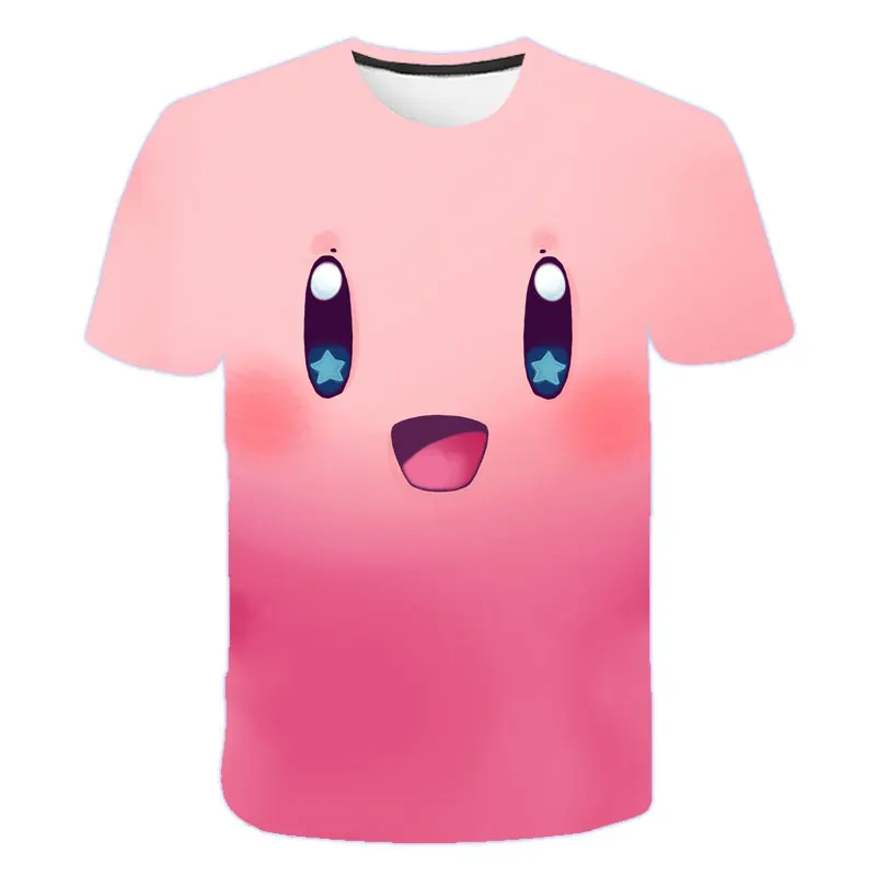 Kirby-футболка детская одежда летняя крутая 3D печать для мальчиков и девочек