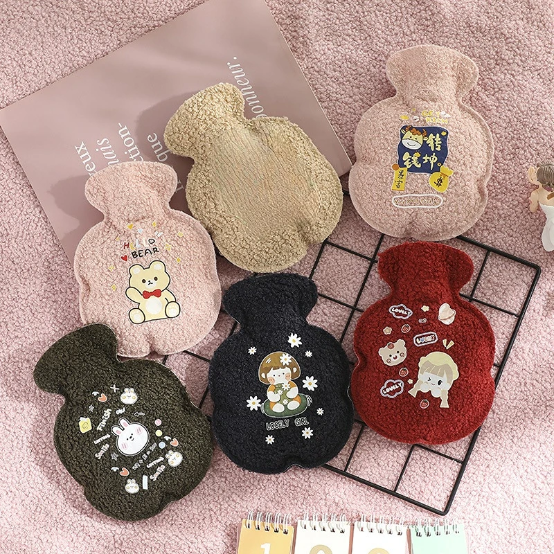 

Cartoon Plush Hot Water Bottle Cute Mini Explosion-proof Warm Water Bag Student Water-filling Hand Feet Warmers Winter Products