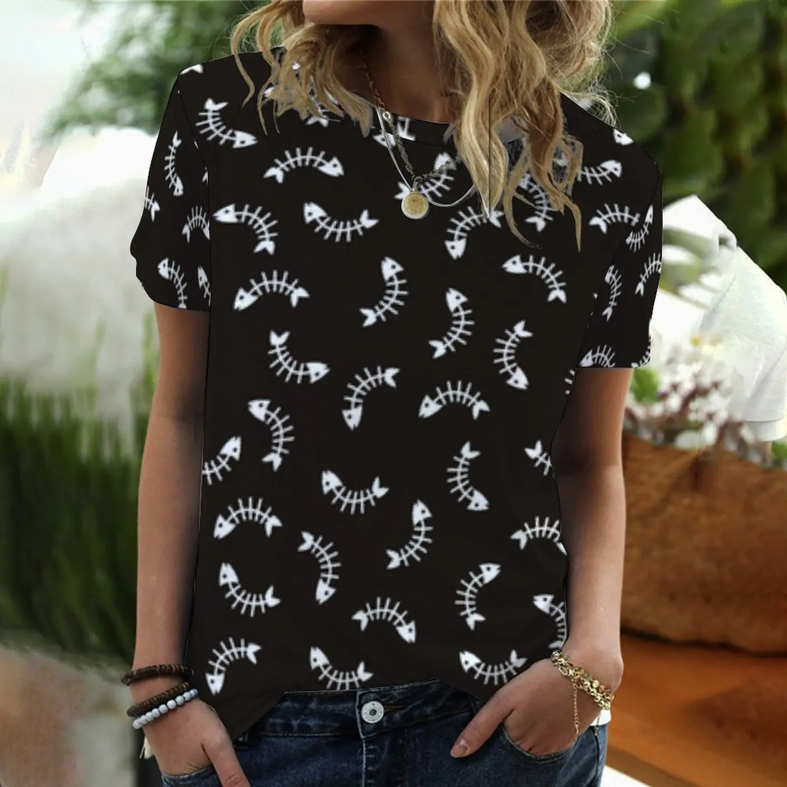 

2022 new cartoon full body pattern 3D printing art shirt T-shirt summer casual fashion short-sleeved loose T-shirt plus size