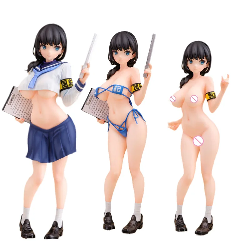 

Маджимика аниме 25 см! Экшн-фигурка Fuuki Iin-san Sexy Girl Wet JK Sexy Обнаженная фигурка Aldult Коллекционная модель кукла мальчик игрушка подарок