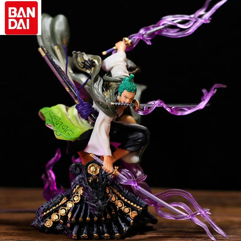 

Bandai One Piece Figure Anime Character Ornament Zoro Luffy Ascaron Model GarageKit Anime Peripheral Room Decoration Kids Toys