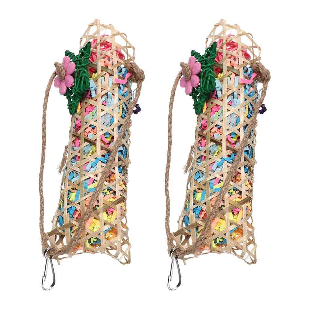 

2 Pcs Teething Toys Bird Shredding Toys Parakeet Toys Birds Toys Squiz Toys Parakeet Chewing Toys Parrot Chew Toys
