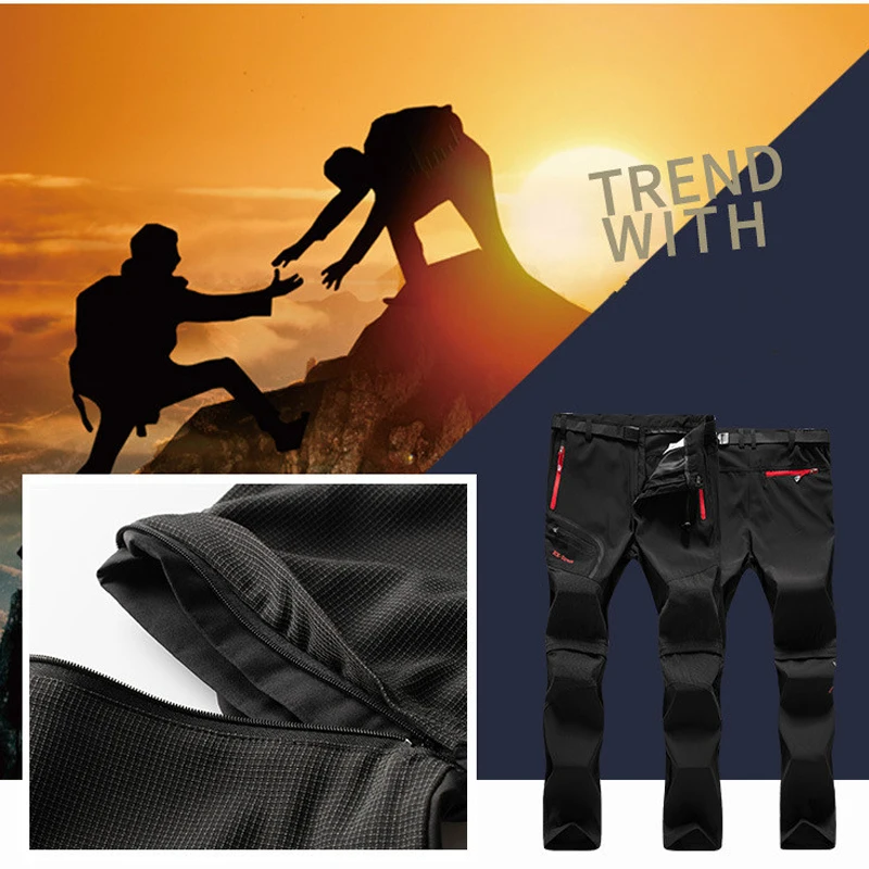 Camping Climbing Fishing Trekking Hiking Men Summer Quick Dry Elastic Breathable Pant Sports Cycling Running Belt CasualTrousers