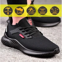 new work safety shoes anti smashing steel toe puncture proof construction lightweight breathable sneakers shoes men women light