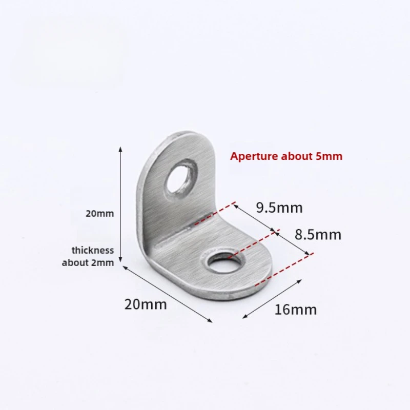 Квадратный угловой кронштейн из нержавеющей стали сверхмощный 90 ° L-образная