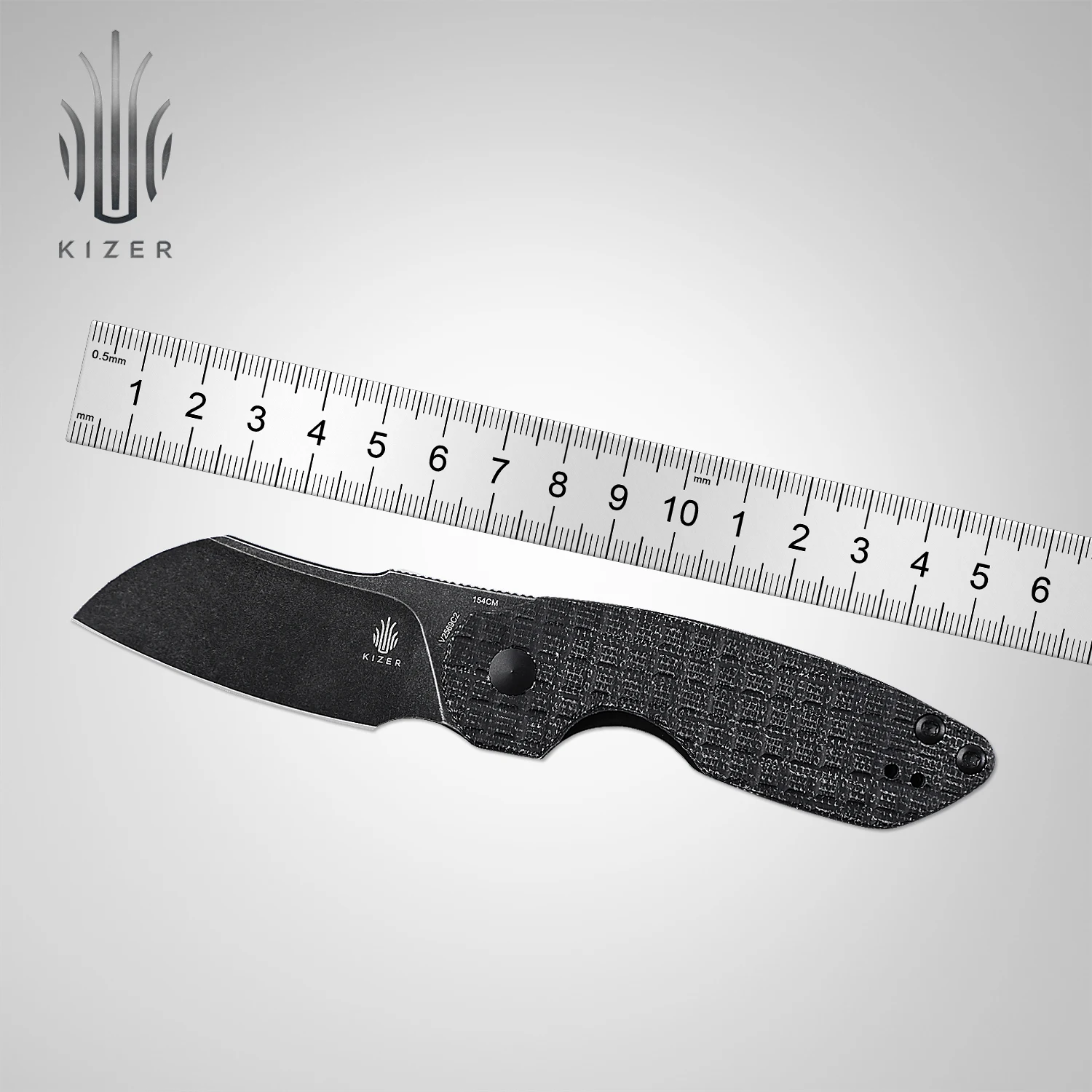 Kizer Pocket Knife V2569C1/V2569C2 OCTOBER Mini 2022 New Folding EDC Knife with Black Micarta/Green G10 Handle Outdoor Tools