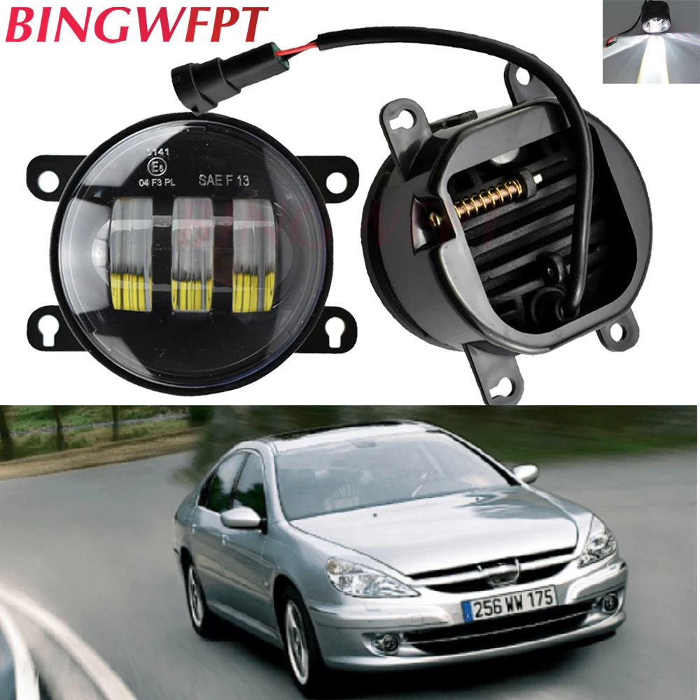 

2PCS/Lot 90mm Fog Light Car LED Fog Lamp 12V For Peugeot Bipper Tepee 207 307 301 308 408 2008 3008 4007 4008 5008 407 607