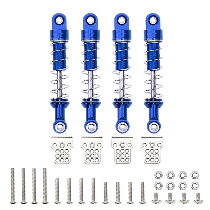 

4Pcs Metal Shock Absorber Damper with Extender Seat Mount for MN D90 MN-90 MN99S WPL C14 C24 RC Car Upgrade Parts