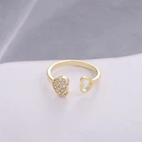 wholesale creative simple firstlast love zircon rings for women couples korean fashion party jewelry adjustable make girl gift
