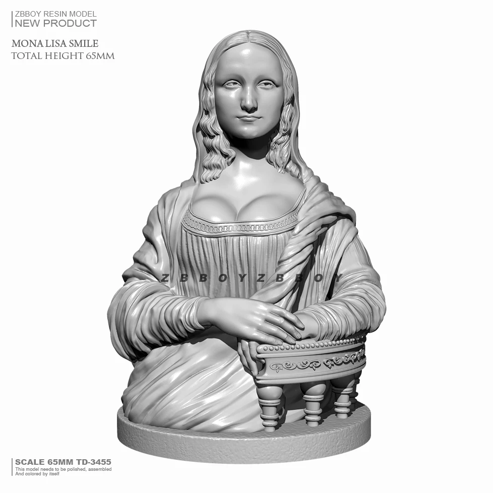 

65mm Resin bust model kits figure colorless and self-assembled TD-3455