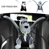 cute dog car tissue box cartoon car interior decoration armrest box trailer drawer box armrest box tissue box creative