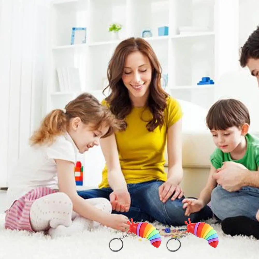 

Vent Caterpillar Squeeze Sensory Toys Key Chain Caterpillar Keyring Caterpillar Keychain Finger Slug Snail Caterpillar