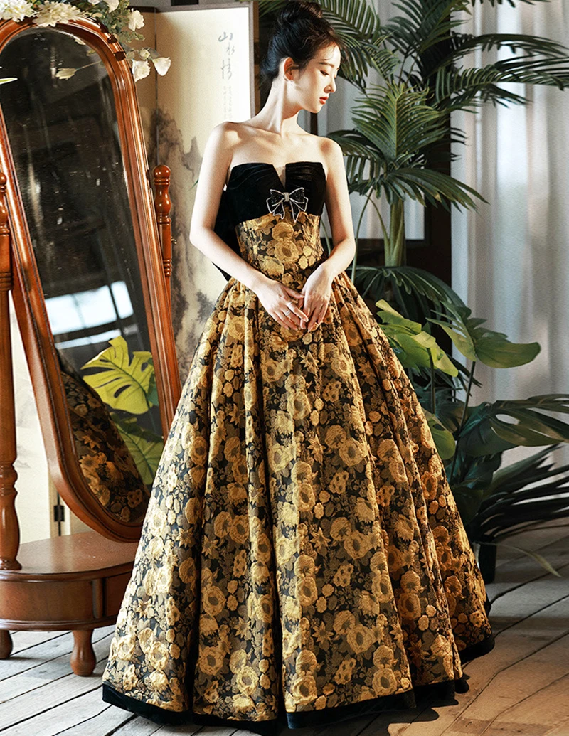 

Шикарные элегантные технические платья для женщин 2023 Новые Вечерние платья без бретелек без рукавов с принтом Роскошные атласные деловые платья