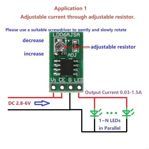 L43D для 2.8-6V 30-1500MA 1.5A Светодиодный драйвер Светодиод