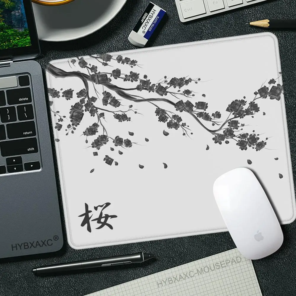 450x400 japão flor de cerejeira jogo pequeno mousepad computador sakura tapete de mesa teclado almofada do portátil antiderrapante deskpad