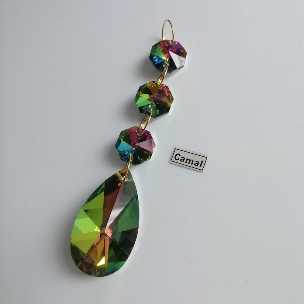 

2 шт., кристаллические подвески в форме груши, 38 мм