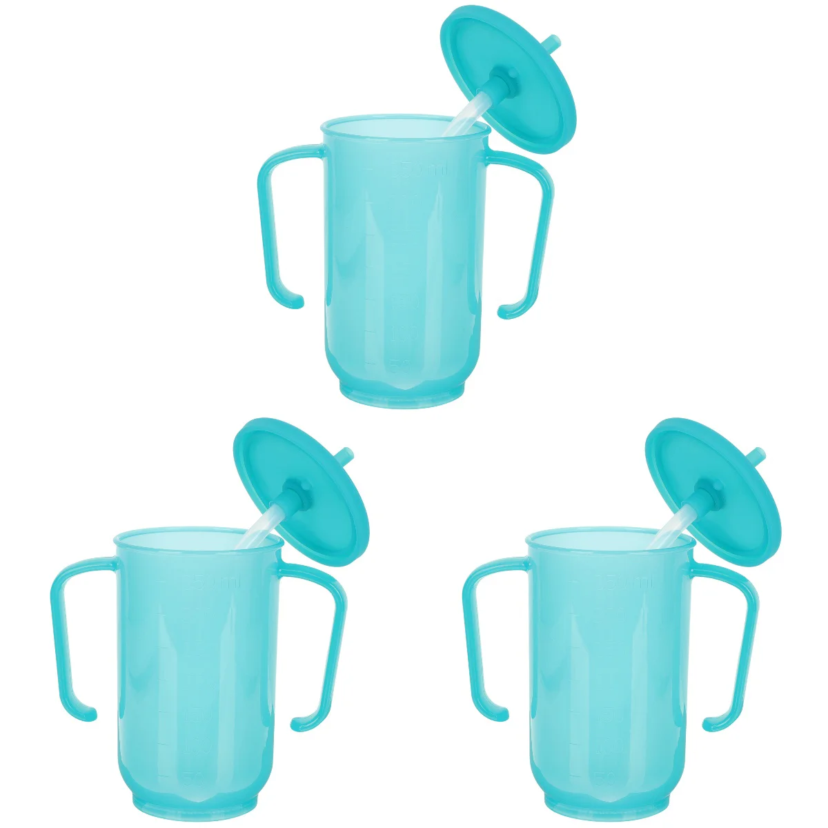 

3 PCS Adult Cup Disabled Drinking Bottle Products Adults Portable Sippy Cups Lids Straws Plastic Elder