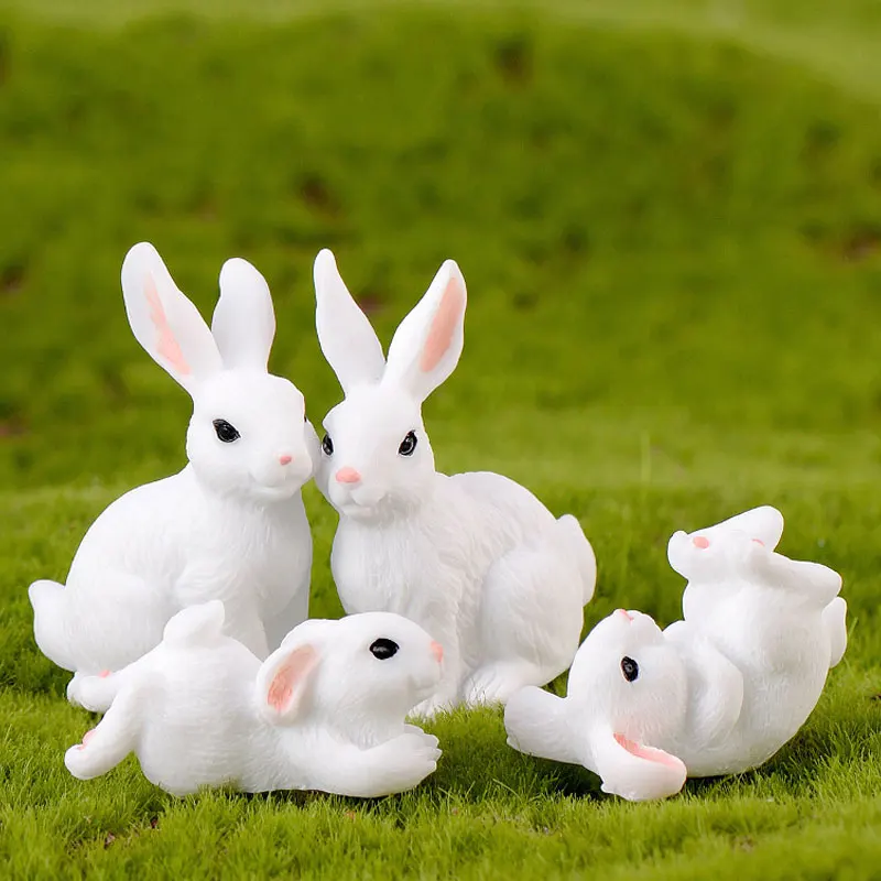 

Mini Rabbit Ornaments Vivid Micro Landscape Ornaments Resin Ornaments Decorations Handicrafts Cute Cartoon Decorative