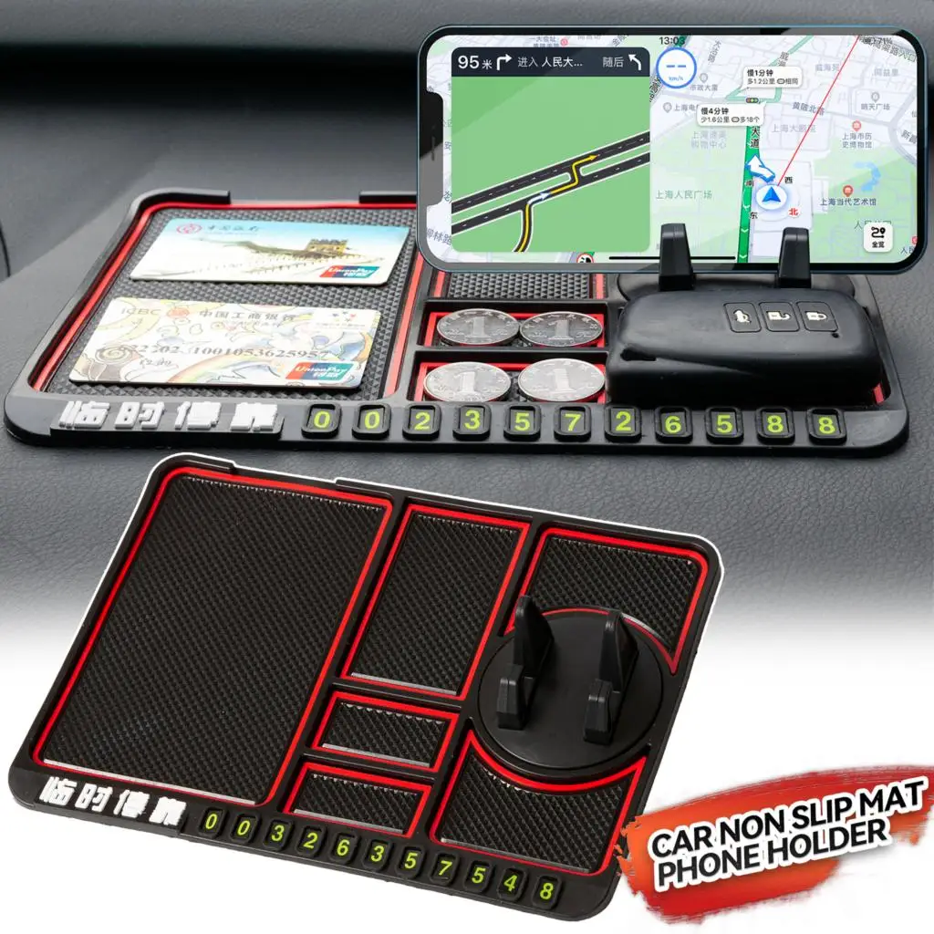 

Non Slip Silicone Car Anti-Slip Mat Auto Phone Holder Sticky Anti Slide Dash Phone Mount Parking Number Card Car Pad Mat Gadget