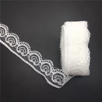 new 10yards 25mm handicrafts embroidered net lace trim wedding birthday christmas decorations pcik color
