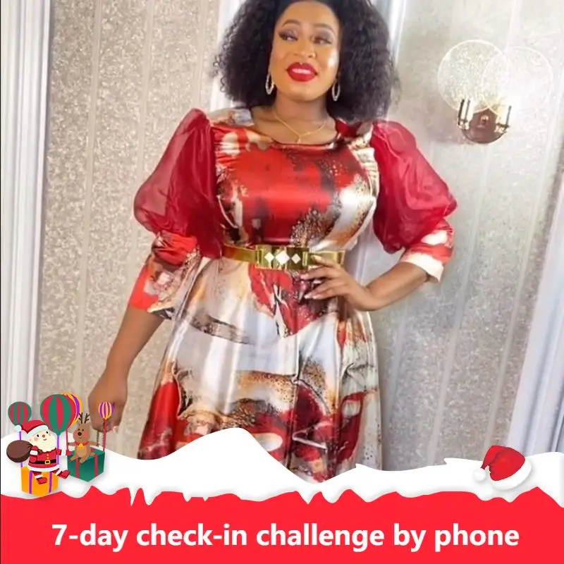 

Платье женское длинное в африканском стиле, 2023