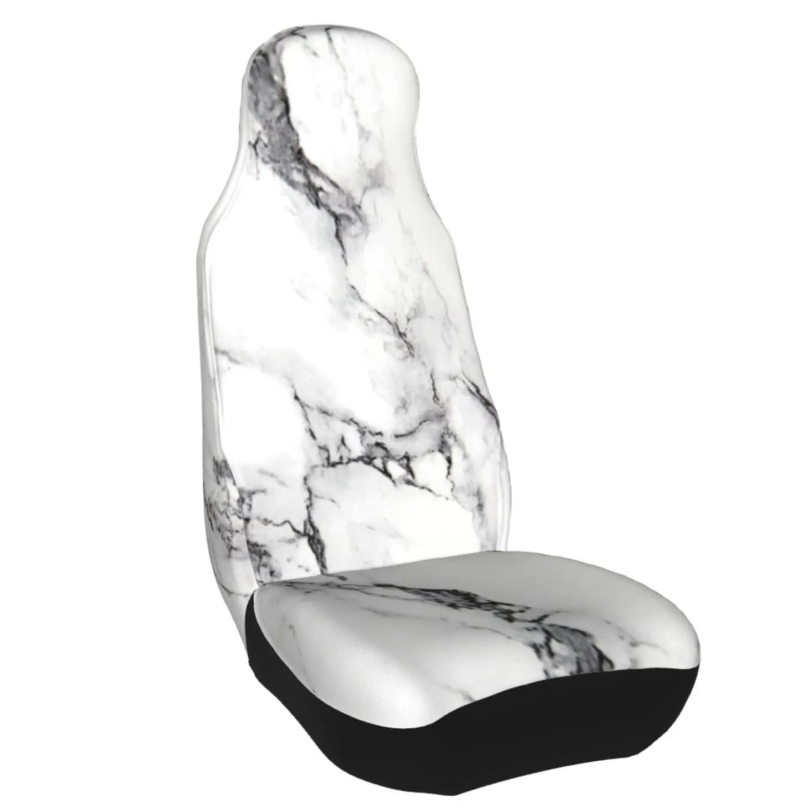 

General Front/rear Car Seat Covers Breathable Marbling Design Prints Capes of Seat Cover Car Accessories