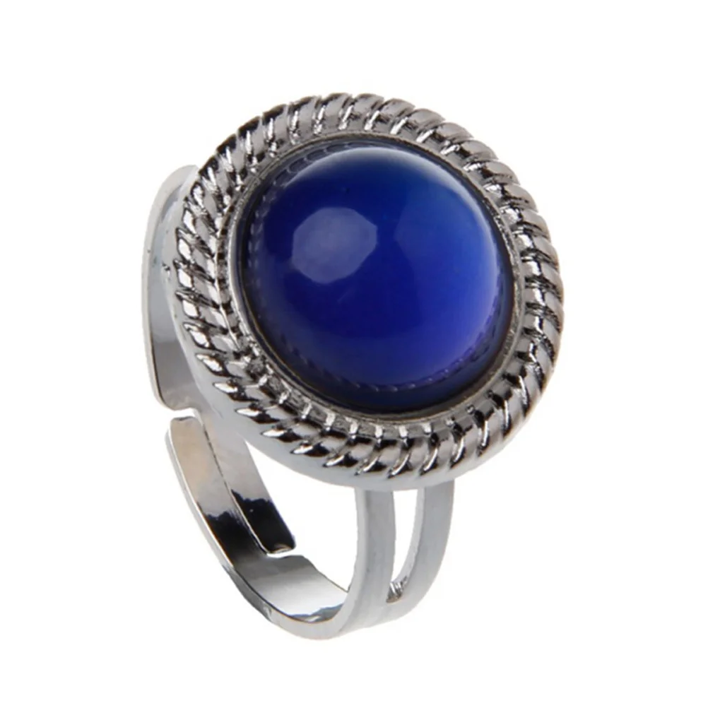 

Gift Finger Jewelry Gemstone Inlaid Ring Color Changed Moon Mood Adjustable Changing Alloy Emotion Miss Rings