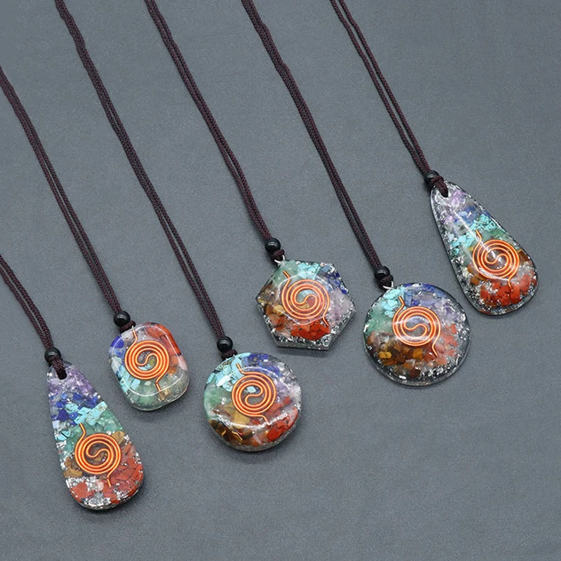 Reiki исцеляющая энергия Хрустальная подвеска Йога духовная медитация Чакра ожерелье амулет оргонит генератор энергии Emf ювелирные изделия подарок