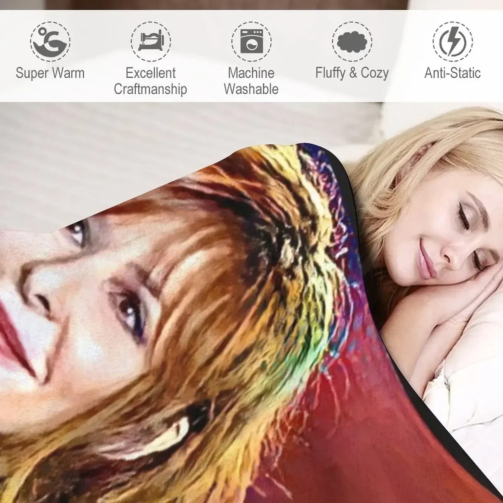 Mylène Farmer — разнообразное одеяло для художников милые одеяла из фланелевой ткани