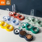 Автоматическая поилка для питомцев Xiaomi, многофункциональная чаша двойного назначения с тремя чашами, защита шеи, против опрокидывания, для кошек и собак