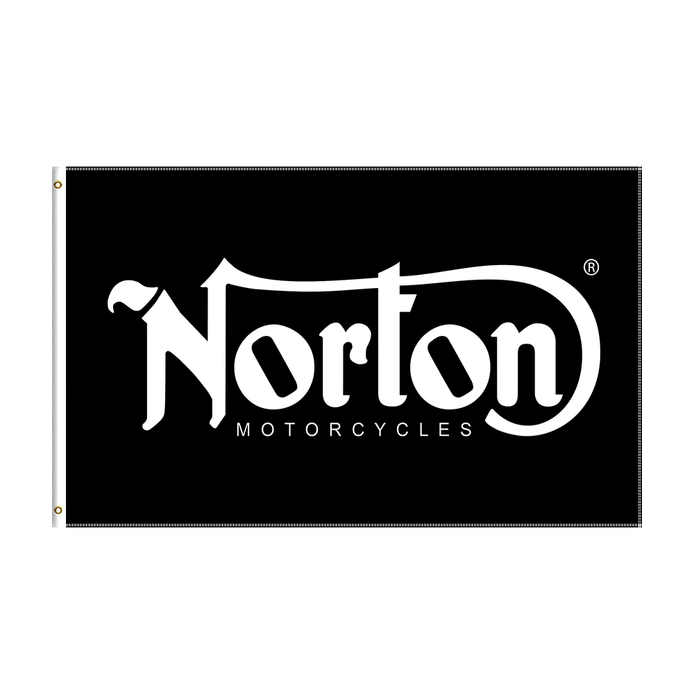 

3x5 Ft Nortons Flag Polyester Printed Racing Motorcycle Banner For Decor