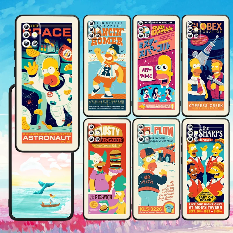 

Disney The Simpsons Cute For Samsung A73 A72 A71 A53 A52 A51 A42 A33 A32 A23 A22 A21S A13 A12 A03 A02 S A31 Black Phone Case