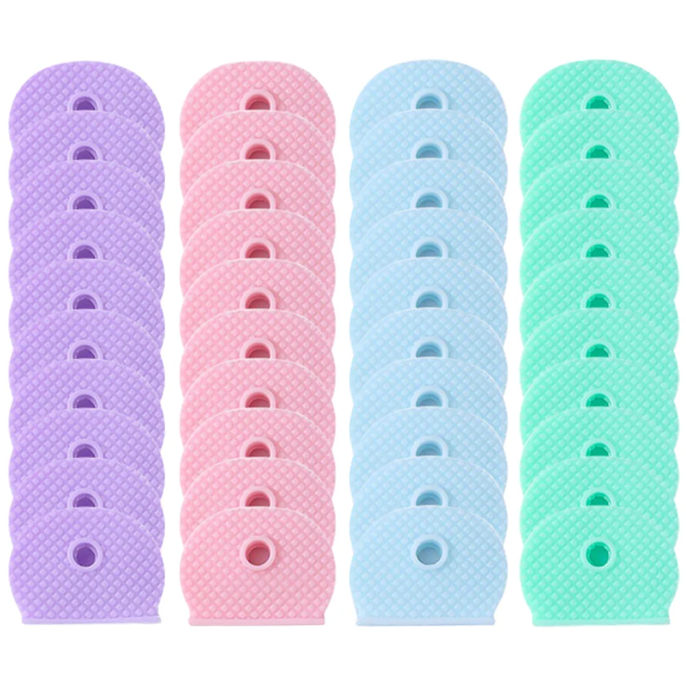 

40 Pcs Colorful Key Sleeves Practical Caps Small Protection Covers Silicone Tags Portable