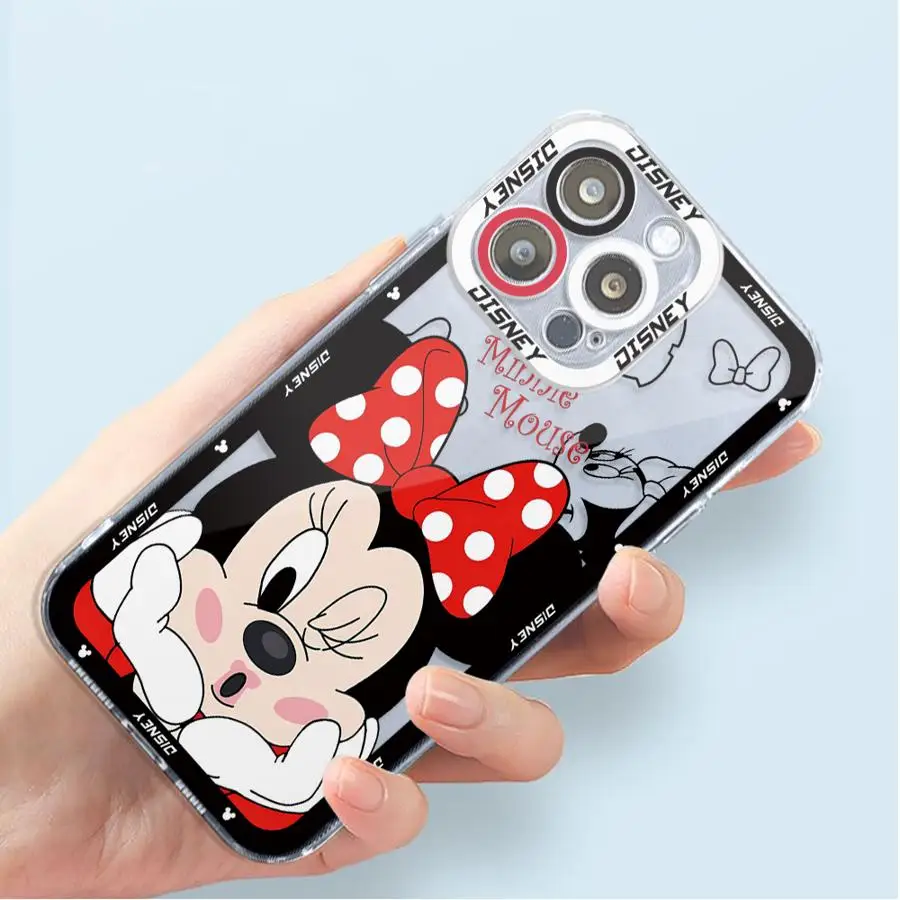 Милый чехол для телефона Disney с Микки и Минни Apple iPhone 13 15 16 Pro Max 14 11 12 7 8 Plus X XS MAX XR Plu Soft