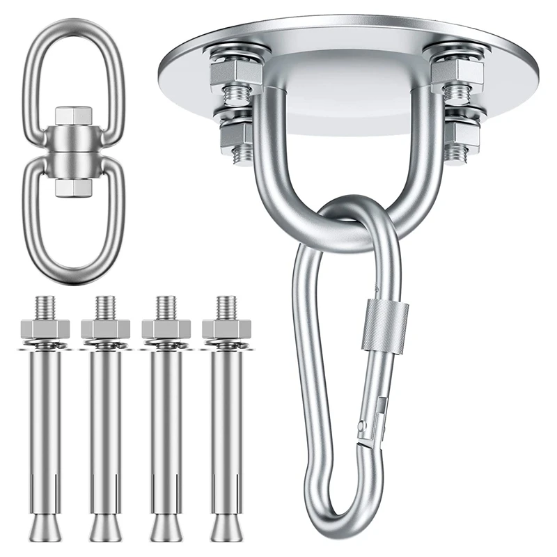 

Ceiling Hook Hanging Chair 360 Degree Swing Hook, Stainless Steel Ceiling Hook Heavy Duty 500Kg Load Capacity