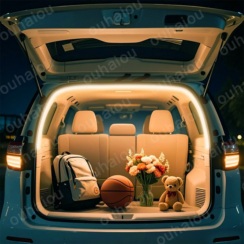 

Светодиодная лента для багажника Toyota Previa Tarago Estima 3-го поколения, модификация освещения, атмосферная подсветка, белый/теплый белый свет, задняя светодиодная лампа для багажника