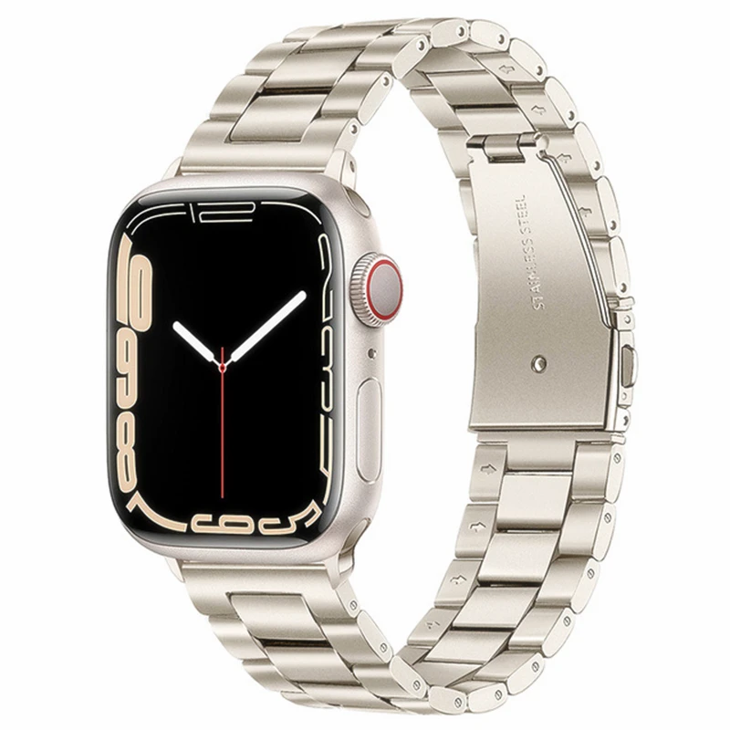 

Ремешок из нержавеющей стали для Apple Watch Band Ultra 49 мм 45 мм 44 мм 42 мм 41 мм 40 мм 38 мм, браслет для iWatch SE 8 7 6 5 3